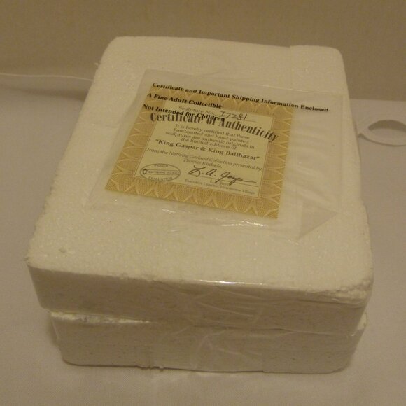 THOMAS KINKADE Hawthorne Village Nativity Kings Gaspar/Balthazar Figures in Box - Picture 14 of 16